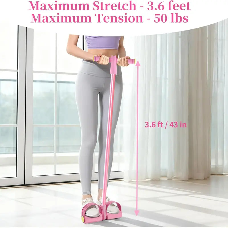 6-Tube Multi-Functional Resistance Band — a Home Fitness Training Device, Abdominal Workout Tool, Women’S Arm-Exercising Equipment, Ideal for At-Home Sit-Ups and Yoga; a Portable Resistance-Band Fitness Gear, Also a Convenient Father’S Day Gift.