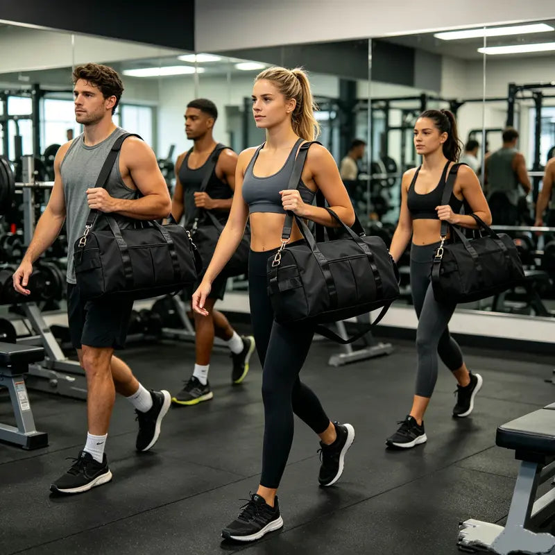 Waterproof Gym Duffle Bag with Shoe Compartment, Dry Wet Separation Sports Travel Bag for Women Men, Anti-Splash Weekender Overnight Bag for Gym Travel Workout