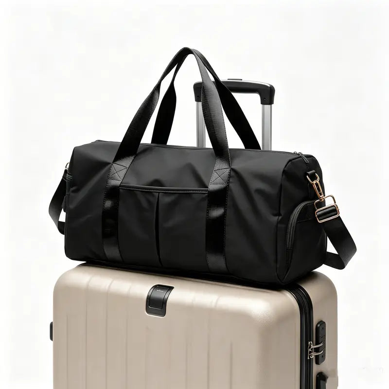 Waterproof Gym Duffle Bag with Shoe Compartment, Dry Wet Separation Sports Travel Bag for Women Men, Anti-Splash Weekender Overnight Bag for Gym Travel Workout